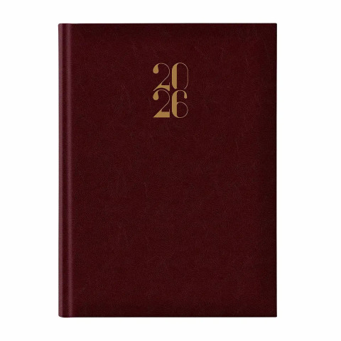 Agendă Artilux A4 datată, hârtie ivory, copertă maro