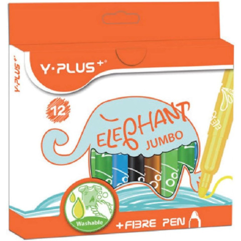 Carioca lavabila Elephant Jumbo - set 12 - Y-plus