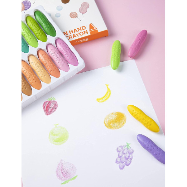Creioane cerate pastel peanut - 12 buc - Y-Plus