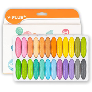Creioane cerate pastel peanut - 24 buc - Y-Plus