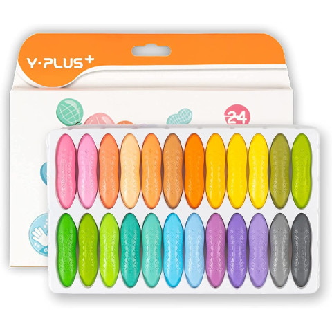 Creioane cerate pastel peanut - 24 buc - Y-Plus