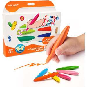 Creioane Cerate Triunghiulare Peanut- set 12- Y-Plus