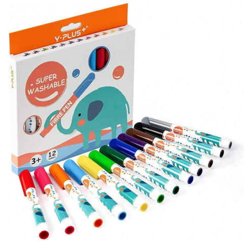 Carioca Superlavabilă Elephant Jumbo- set 12 - Y-Plus