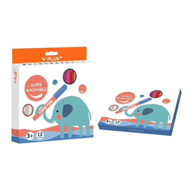 Carioca Superlavabilă Elephant Jumbo- set 12 - Y-Plus