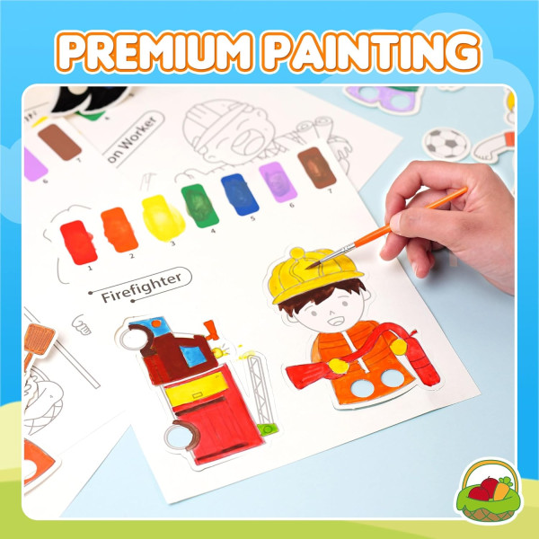 Carte Activitati de colorat cu acuarele Paint with water - Y-Plus