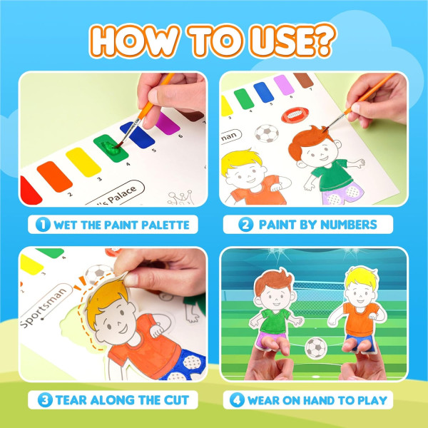 Carte Activitati de colorat cu acuarele Paint with water - Y-Plus