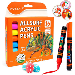 Markere Acrilice Allsurf - set 16 - Y-Plus