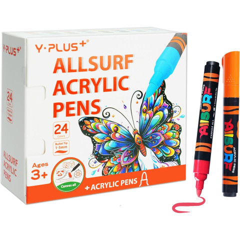 Markere Acrilice Allsurf - set 24 - Y-Plus