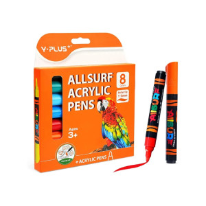 Markere Acrilice Allsurf - set 8 - Y-Plus