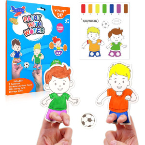 Carte Activitati de colorat cu acuarele Paint with water - Y-Plus