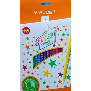 Creioane Color Star- set 18 buc + ascutitoare – Y-PLUS