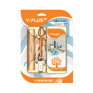 Trusa geometrie Newton in cutie metalica pe blister - Y-Plus