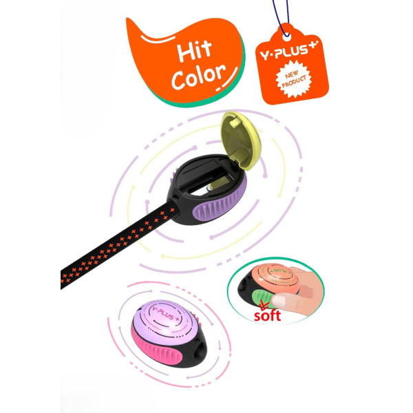Ascuțitoare Plastic cu Grip și Container Orbiter - Y-Plus