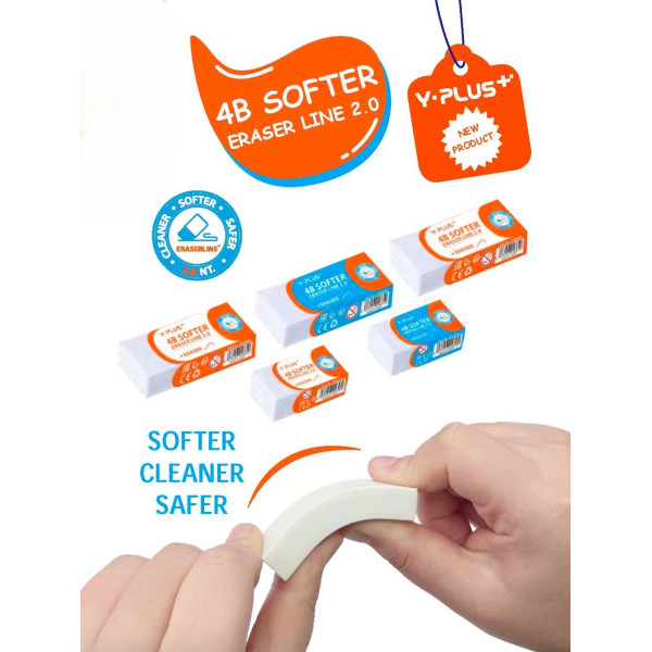 Radieră mică 4B Softer – Y-PLUS