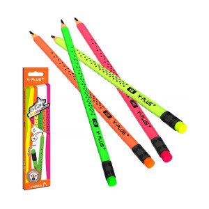 Creion Grafit Star Neon – HB cu Radieră – Y-PLUS