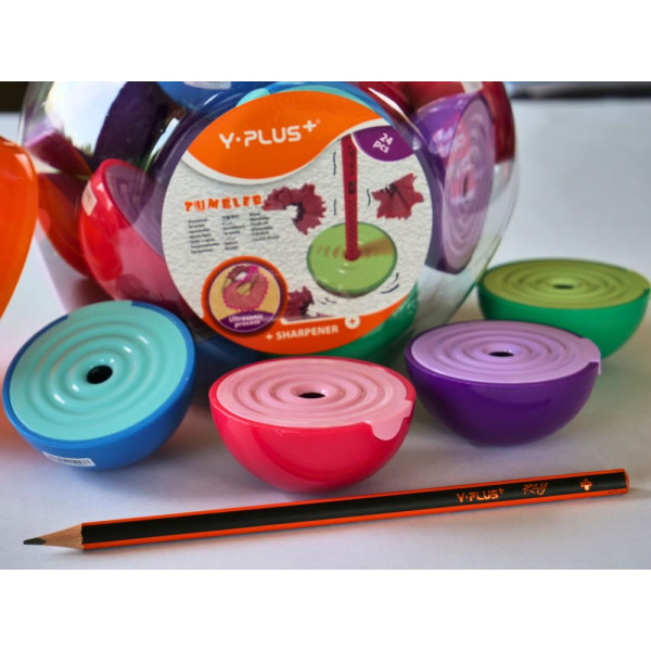 Ascutitoare plastic cu container Tumbler - Y-plus