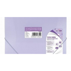 Mapă Strigo A4 cu elastic, PASTEL LILIAC