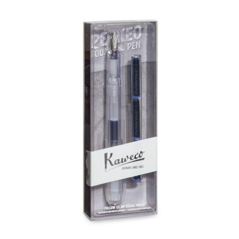 Stilou Kaweco Perkeo, pachet cu 3 rezerve, all clear, penita M