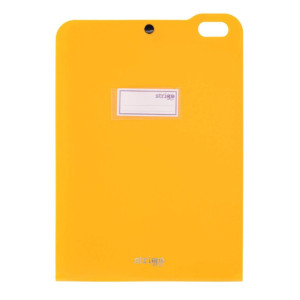 Organizator Strigo, PP, A4, vertical, 5 separatoare, inchidere capsa, portocaliu neon