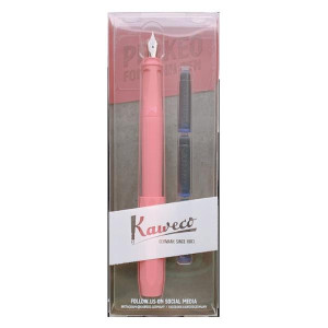 Stilou Kaweco Perkeo, peony blossom, penita M, pachet cu 3 rezerve