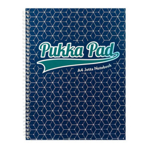 Caiet cu spirală Pukka Pads Glee A4, dictando, 200 pagini, albastru inchis