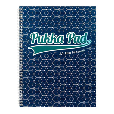 Caiet cu spirală Pukka Pads Glee A4, dictando, 200 pagini, albastru inchis
