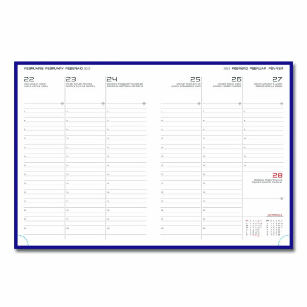 Agendă Artilux A4 datată, hartie ivory, copertă negru