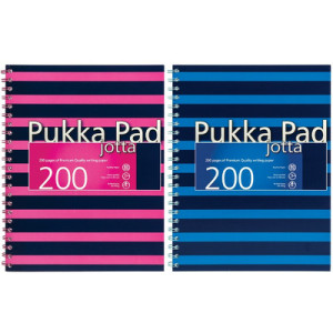 Caiet cu spirală Pukka Pads Jotta Navy A4 matematică albastru/roz 