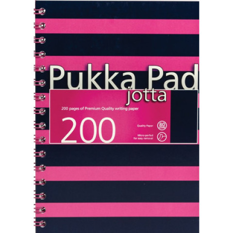 Caiet cu spirală Pukka Pads Jotta Navy A5 dictando roz