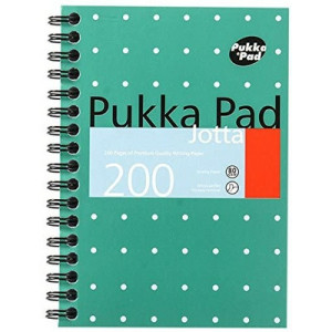 Caiet cu spirală Pukka Pads Metallic Jotta 200 pagini dictando A6