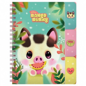 Caiet cu spira 20 x 25 cm, Bangoberry, 200 file, Porcusorul Piggy