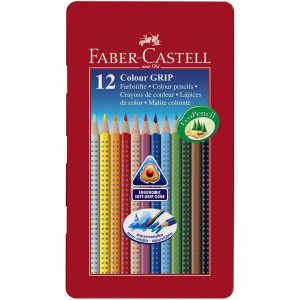 Creioane Colorate Grip 2001 12 culori / cutie metal