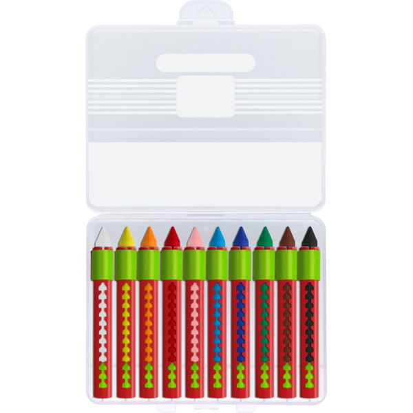 Creioane Cerate Solubile cu Protecție 10 Culori Faber-Castell