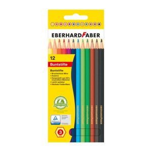 Creioane colorate plastic 12 culori Eberhard Faber