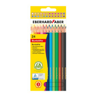 Creioane Colorate Plastic 24 Culori Eberhard Faber