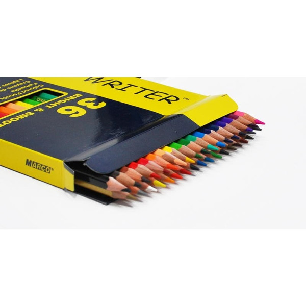 Creioane 36 culori acuarela cu pensulă Marco 4120