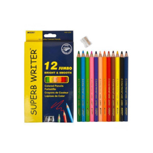 Creioane 12 culori Jumbo Marco 4400