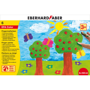 Set pictură cu degetele 6 culori 100ml Eberhard Faber