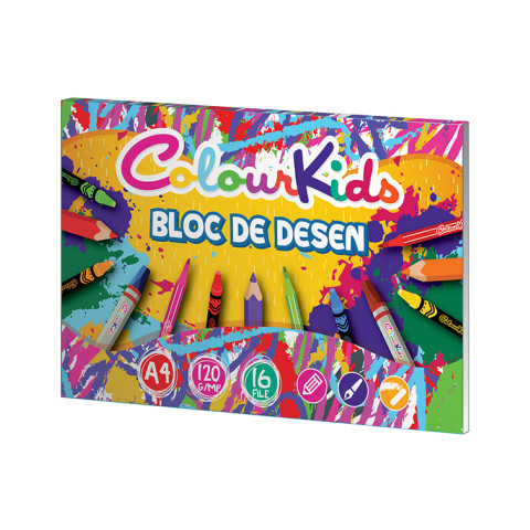 Bloc desen A4 16 file 120g Colour Kids