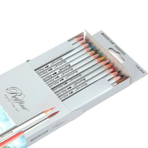 Creioane 24 culori acuarele cu pensulă Marco 7120