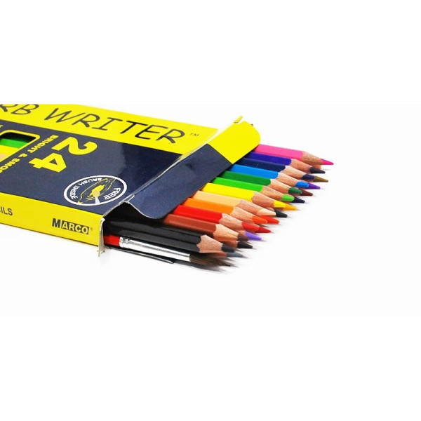 Creioane 24 culori acuarele cu pensulă Marco 4120