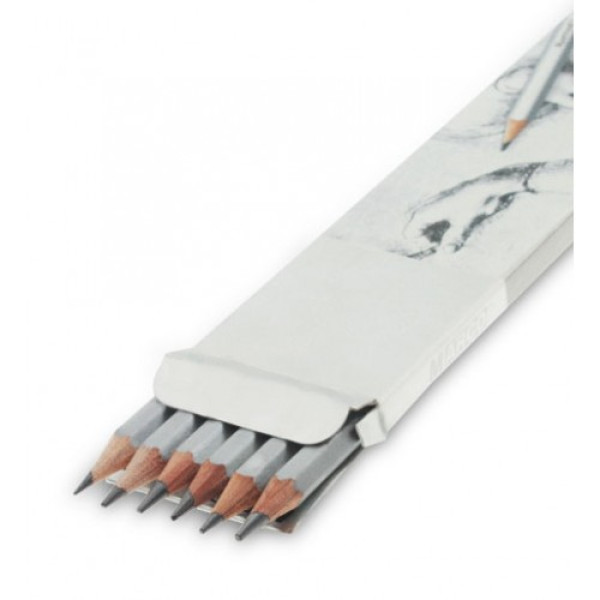Creioane mină grafit 6 bucăți (HB,2B,4B,6B,7B,8B) Marco 7000