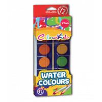 Acuarele semi-uscate 12 culori/set 27 mm Colour Kids (cu pensulă)