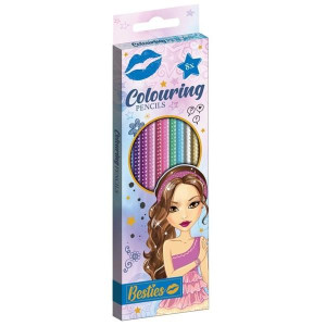 Set cu 8 creioane colorate Besties