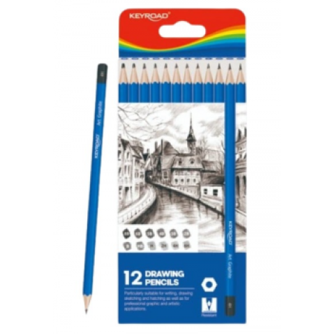 Set 12 creioane grafit Keyroad
