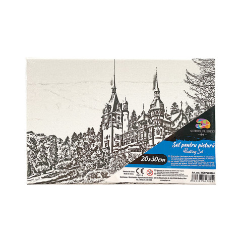 Pânză SF ART pre printată șasiu lemn 1.6x2.5cm 20x30cm Castel