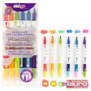 Markere Strigo duble cu schimbare de culoare, 6 buc/10 culori
