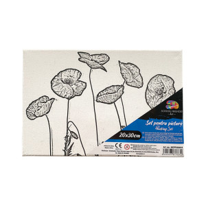 Panza SF ART pre printata sasiu lemn 1.6x2.5cm 20x30cm Flori 2