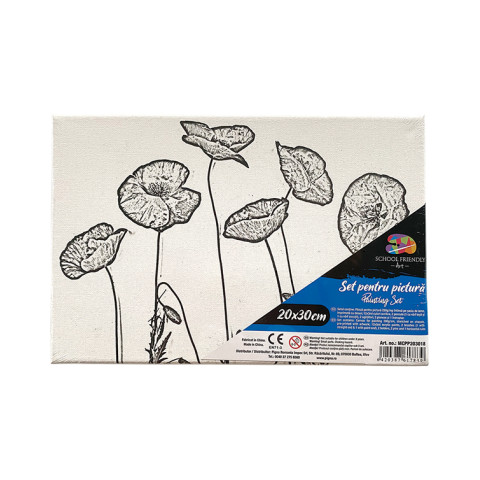 Panza SF ART pre printata sasiu lemn 1.6x2.5cm 20x30cm Flori 2