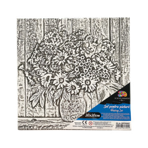 Pânză SF ART pre printată sasiu lemn 1.6x2.5cm 30x30cm Flori 3